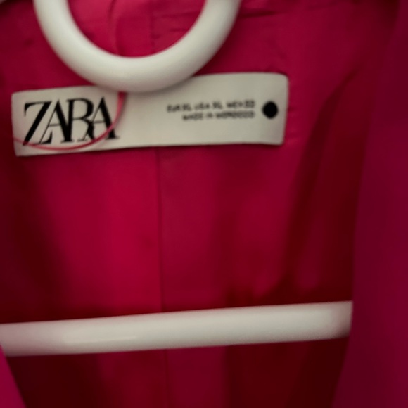 Zara bright fuschia pink tuxedo blazer XL NWT - Picture 5 of 8